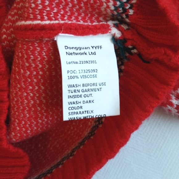 pat pat red reindeer 100% viscose comfy crewneck knit sweater 3T toddler unisex - Picture 6 of 9